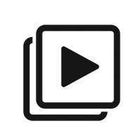 Icon for video and audio in one set